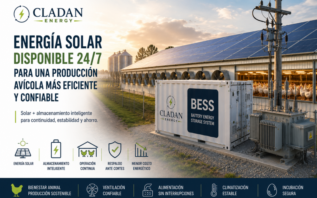 Cómo una granja avícola convierte energía solar en energía disponible las 24 horas